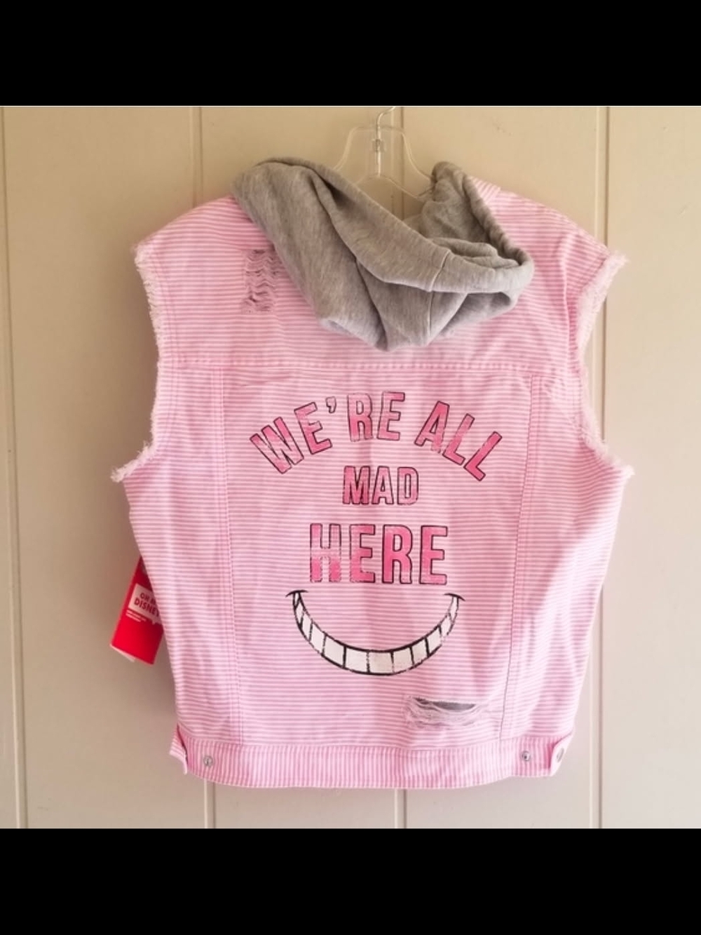 Disney Cheshire Cat Vest Jacket Alice And Wonderland Large New